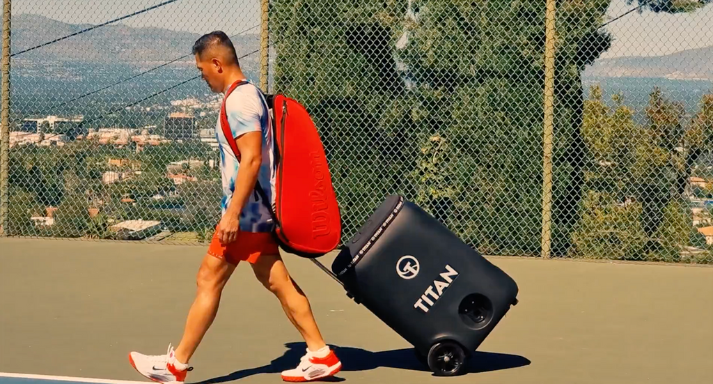 Titan tennis ball machine promo video